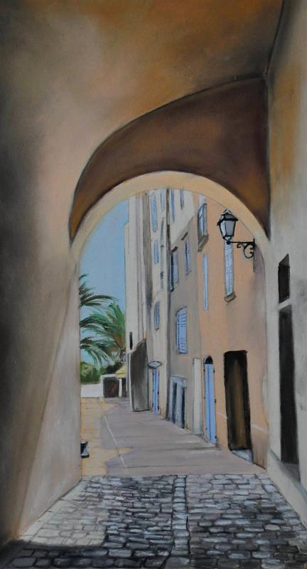 ruelle de Bonifacio.jpg - Pastel   format /size 40x50